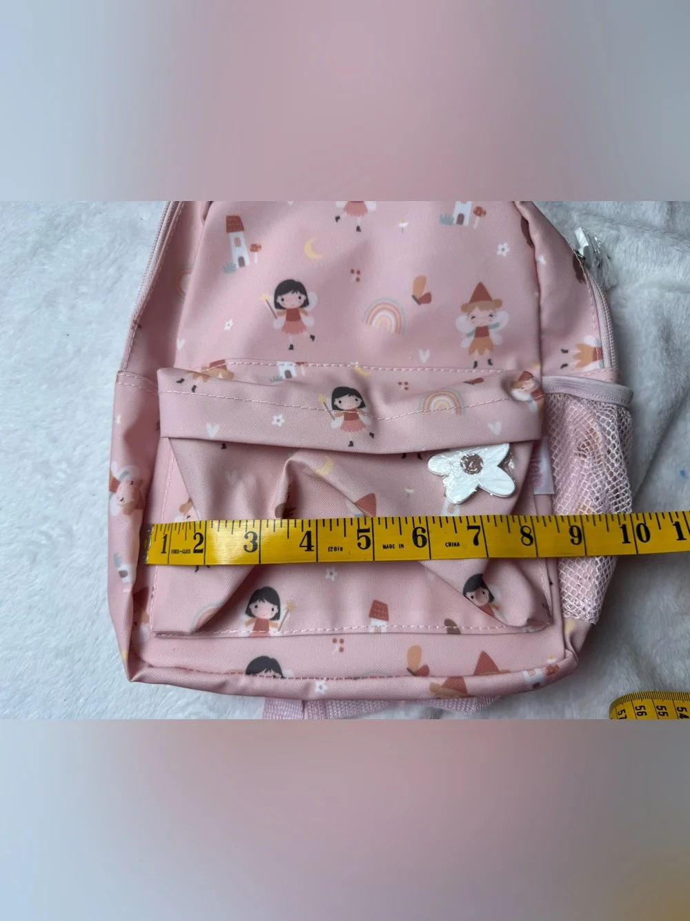 NWOT Pink Fairy Print Kids Preschool Backpack 10 in
